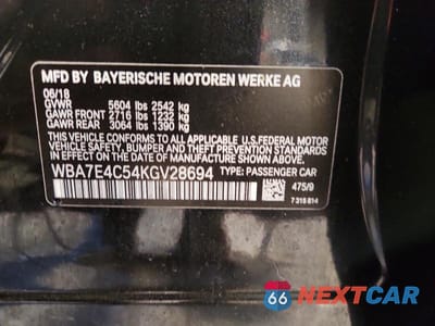 Zdjęcie 12 z 12 samochodu: 2019 BMW 740 XI VIN:WBA7E4C54KGV28694 - miniatura