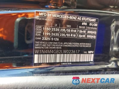 Zdjęcie 12 z 12 samochodu: 2020 MERCEDES-BENZ GLB 250 VIN:W1N4M4GB2LW023617 - miniatura