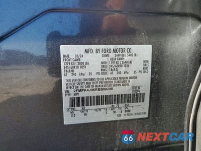 Zdjęcie 13 z 13 samochodu: 2024 FORD EDGE SEL VIN:2FMPK4J96RBB00298 - miniatura