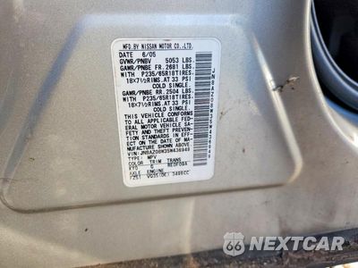 Zdjęcie 23 z 24 samochodu: 2005 NISSAN MURANO S VIN:JN8AZ08W35W436949 - miniatura