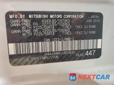 Zdjęcie 14 z 14 samochodu: 2018 MITSUBISHI RVR SE LIMITED VIN:JA4AJ4AW0JU603630 - miniatura