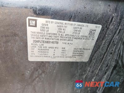 Zdjęcie 12 z 12 samochodu: 2014 GMC TERRAIN SLT VIN:2GKFLTE39E6149709 - miniatura