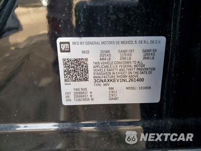 Zdjęcie 12 z 12 samochodu: 2022 CHEVROLET EQUINOX LT VIN:3GNAXKEV1NL261400 - miniatura