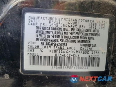 Zdjęcie 12 z 12 samochodu: 2015 NISSAN SENTRA S VIN:3N1AB7AP2FY288253 - miniatura