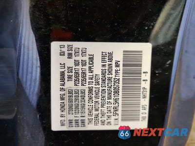 Zdjęcie 13 z 13 samochodu: 2013 HONDA ODYSSEY EXL VIN:5FNRL5H61DB057352 - miniatura