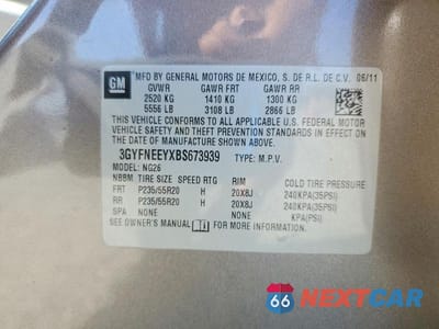 Zdjęcie 13 z 13 samochodu: 2011 CADILLAC SRX PERFORMANCE COLLECTION VIN:3GYFNEEYXBS673939 - miniatura
