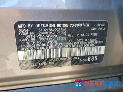 Zdjęcie 13 z 13 samochodu: 2023 MITSUBISHI OUTLANDER SE VIN:JA4J3UA89PZ055814 - miniatura