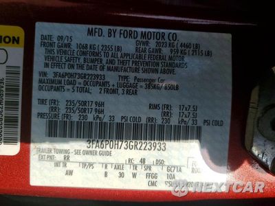 Zdjęcie 13 z 13 samochodu: 2016 FORD FUSION SE VIN:3FA6P0H73GR223933 - miniatura