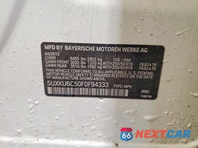 Zdjęcie 13 z 13 samochodu: 2015 BMW X6 XDRIVE50I VIN:5UXKU6C50F0F94333 - miniatura