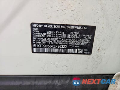 Zdjęcie 13 z 13 samochodu: 2019 BMW X3 XDRIVE30I VIN:5UXTR9C56KLP86322 - miniatura