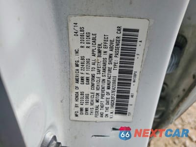 Zdjęcie 12 z 12 samochodu: 2014 HONDA ACCORD LX VIN:1HGCR2F37EA209805 - miniatura