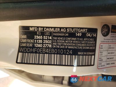 Zdjęcie 12 z 12 samochodu: 2014 MERCEDES-BENZ E 250 BLUETEC VIN:WDDHF0EB4EB010124 - miniatura