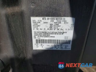 Zdjęcie 12 z 12 samochodu: 2006 FORD F150 SUPERCREW VIN:1FTPW12586KC39644 - miniatura