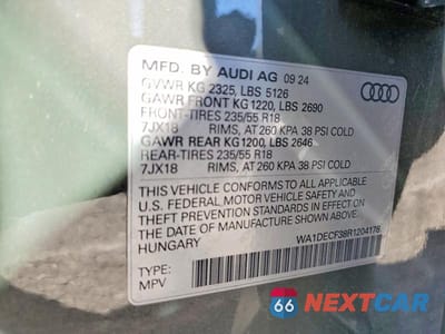 Zdjęcie 14 z 14 samochodu: 2024 AUDI Q3 PREMIUM S LINE 45 VIN:WA1DECF38R1204178 - miniatura