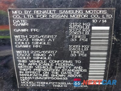 Zdjęcie 13 z 13 samochodu: 2015 NISSAN ROGUE S VIN:KNMAT2MV3FP509433 - miniatura
