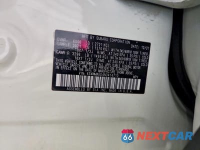 Zdjęcie 12 z 12 samochodu: 2022 SUBARU ASCENT PREMIUM VIN:4S4WMAED4N3414710 - miniatura