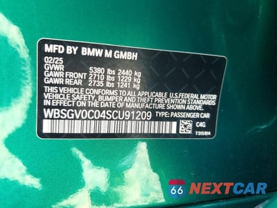 Zdjęcie 13 z 13 samochodu: 2025 BMW M8 VIN:WBSGV0C04SCU91209 - miniatura