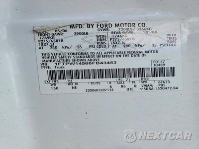 Zdjęcie 12 z 12 samochodu: 2006 FORD F150 SUPERCREW VIN:1FTPW14566FB43453 - miniatura