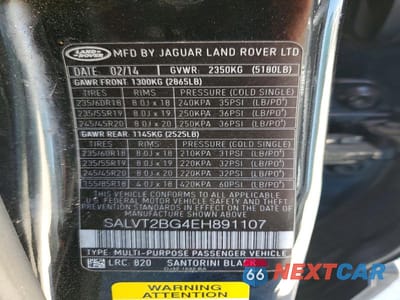 Zdjęcie 13 z 13 samochodu: 2014 LAND ROVER RANGE ROVER EVOQUE DYNAMIC PREMIUM VIN:SALVT2BG4EH891107 - miniatura