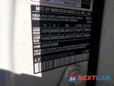 Zdjęcie 13 z 13 samochodu: 2006 MERCEDES-BENZ R 350 VIN:4JGCB65E26A022160 - miniatura