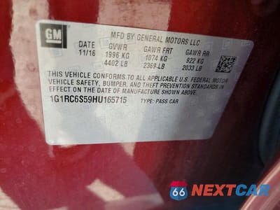 Zdjęcie 12 z 12 samochodu: 2017 CHEVROLET VOLT LT VIN:1G1RC6S59HU165715 - miniatura