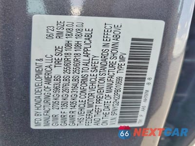 Zdjęcie 13 z 13 samochodu: 2023 HONDA PILOT LX VIN:5FNYG2H22PB010699 - miniatura
