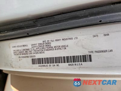 Zdjęcie 12 z 12 samochodu: 2007 SUBARU LEGACY 2.5I VIN:4S3BL616877205203 - miniatura
