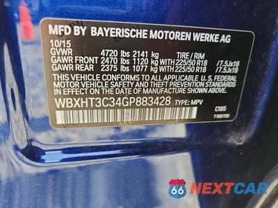 Zdjęcie 13 z 13 samochodu: 2016 BMW X1 XDRIVE28I VIN:WBXHT3C34GP883428 - miniatura