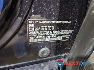 Zdjęcie 12 z 13 samochodu: 2015 BMW 750 LXI VIN:WBAYF8C50FD654860 - miniatura