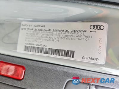 Zdjęcie 13 z 13 samochodu: 2019 AUDI S4 PREMIUM PLUS VIN:WAUB4AF46KA051901 - miniatura