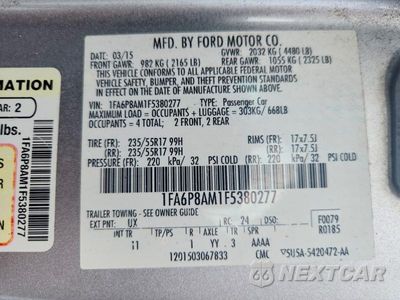 Zdjęcie 12 z 12 samochodu: 2015 FORD MUSTANG VIN:1FA6P8AM1F5380277 - miniatura