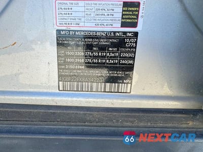 Zdjęcie 10 z 10 samochodu: 2008 MERCEDES-BENZ GL 320 CDI VIN:4JGBF22EX8A342231 - miniatura