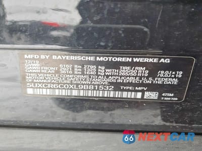 Zdjęcie 13 z 13 samochodu: 2020 BMW X5 XDRIVE40I VIN:5UXCR6C0XL9B81532 - miniatura