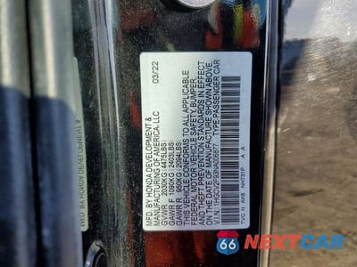 Zdjęcie 13 z 13 samochodu: 2022 HONDA ACCORD TOURING VIN:1HGCV2F93NA006877 - miniatura