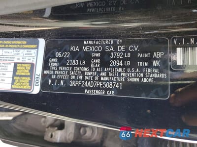 Zdjęcie 13 z 13 samochodu: 2023 KIA FORTE LX VIN:3KPF24AD7PE508741 - miniatura