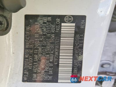 Zdjęcie 12 z 12 samochodu: 2023 TOYOTA CAMRY HYBRID XLE VIN:4T1F31AK9PU617631 - miniatura