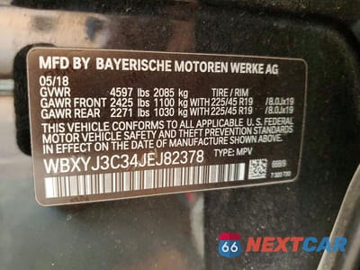 Zdjęcie 13 z 13 samochodu: 2018 BMW X2 SDRIVE28I VIN:WBXYJ3C34JEJ82378 - miniatura