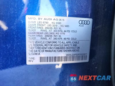 Zdjęcie 12 z 12 samochodu: 2015 AUDI Q7 PREMIUM PLUS VIN:WA1LGAFE0FD032671 - miniatura