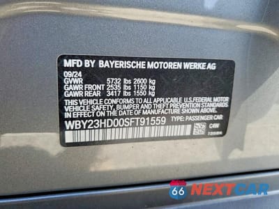 Zdjęcie 12 z 12 samochodu: 2025 BMW I4 EDRIVE 40 VIN:WBY23HD00SFT91559 - miniatura