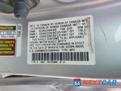Zdjęcie 14 z 14 samochodu: 2012 HONDA CR-V EX VIN:2HKRM4H51CH604442 - miniatura
