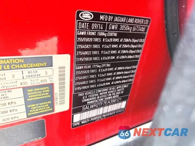 Zdjęcie 13 z 13 samochodu: 2014 LAND ROVER RANGE ROVER SPORT SC VIN:SALWR2TF7EA398121 - miniatura