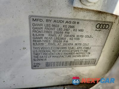 Zdjęcie 13 z 13 samochodu: 2017 AUDI Q7 PREMIUM PLUS VIN:WA1LAAF75HD030632 - miniatura