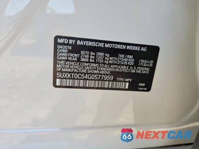 Zdjęcie 12 z 12 samochodu: 2016 BMW X5 XDR40E VIN:5UXKT0C54G0S77959 - miniatura