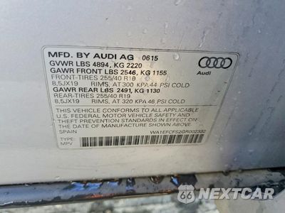 Zdjęcie 13 z 13 samochodu: 2016 AUDI Q3 PREMIUM PLUS VIN:WA1EFCFS2GR002332 - miniatura