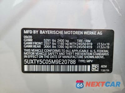 Zdjęcie 14 z 14 samochodu: 2021 BMW X3 XDRIVE30I VIN:5UXTY5C05M9E20788 - miniatura