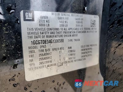 Zdjęcie 12 z 12 samochodu: 2016 CHEVROLET COLORADO Z71 VIN:1GCGTDE34G1306588 - miniatura