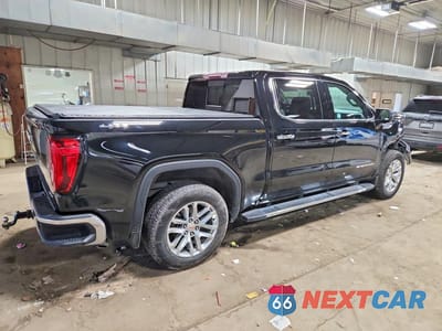Trzecie zdjęcie samochodu z tyłu: 2019 GMC SIERRA K1500 SLT VIN:3GTU9DED3KG274303 - miniatura
