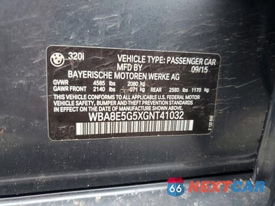 Zdjęcie 12 z 12 samochodu: 2016 BMW 320 XI VIN:WBA8E5G5XGNT41032 - miniatura