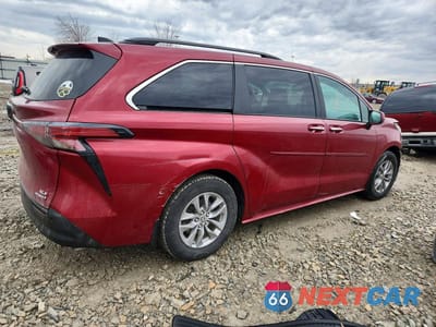 Trzecie zdjęcie samochodu z tyłu: 2022 TOYOTA SIENNA XLE 7-PASSENGER VIN:5TDJRKEC7NS089711 - miniatura