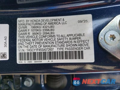 Zdjęcie 13 z 13 samochodu: 2025 HONDA ACCORD SE VIN:1HGCY1F45SA072607 - miniatura